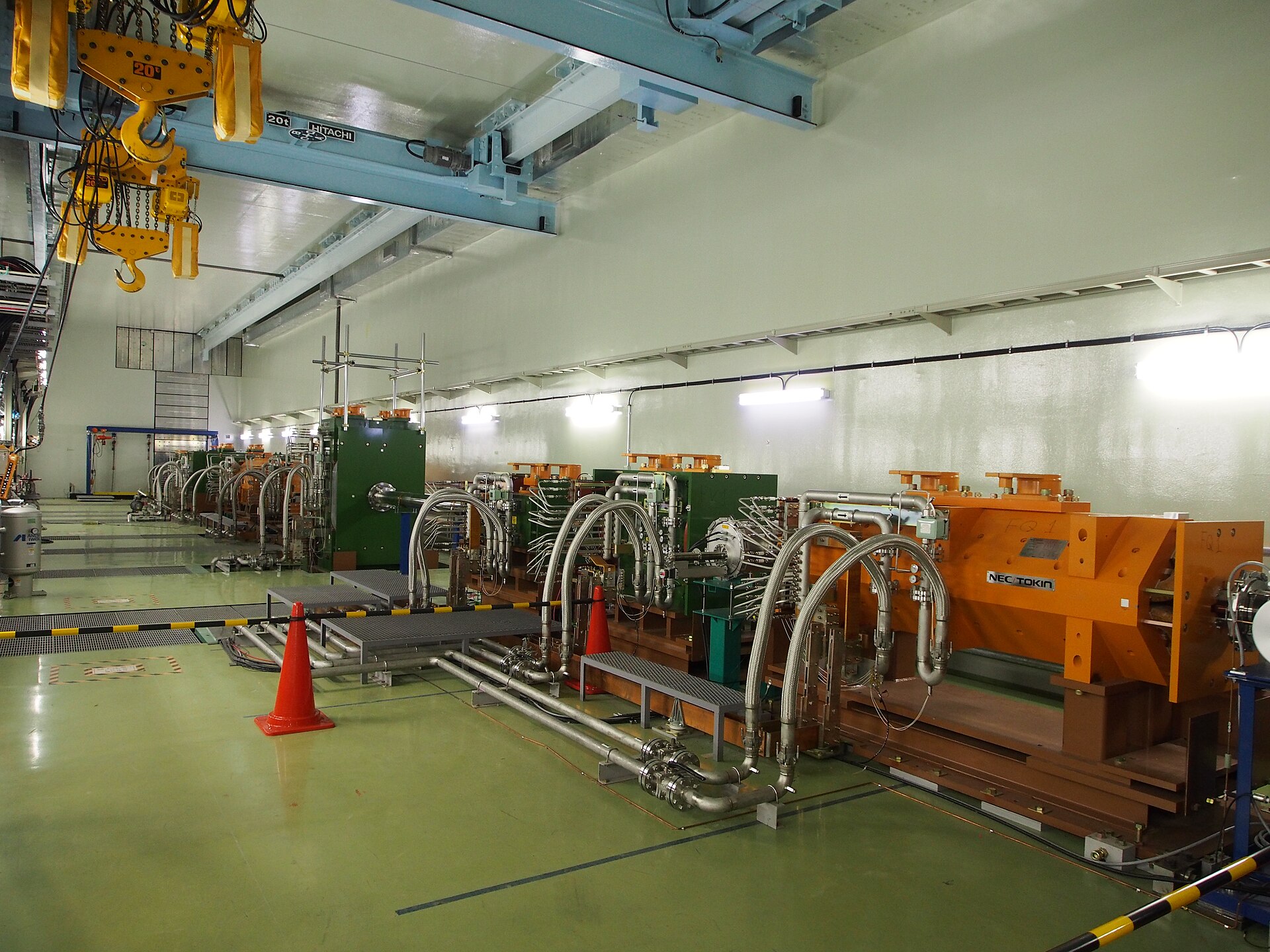 Die Endfokussierung der Primärstrahlführung am J-PARC, die den Neutrinostrahl für T2K erzeugt.